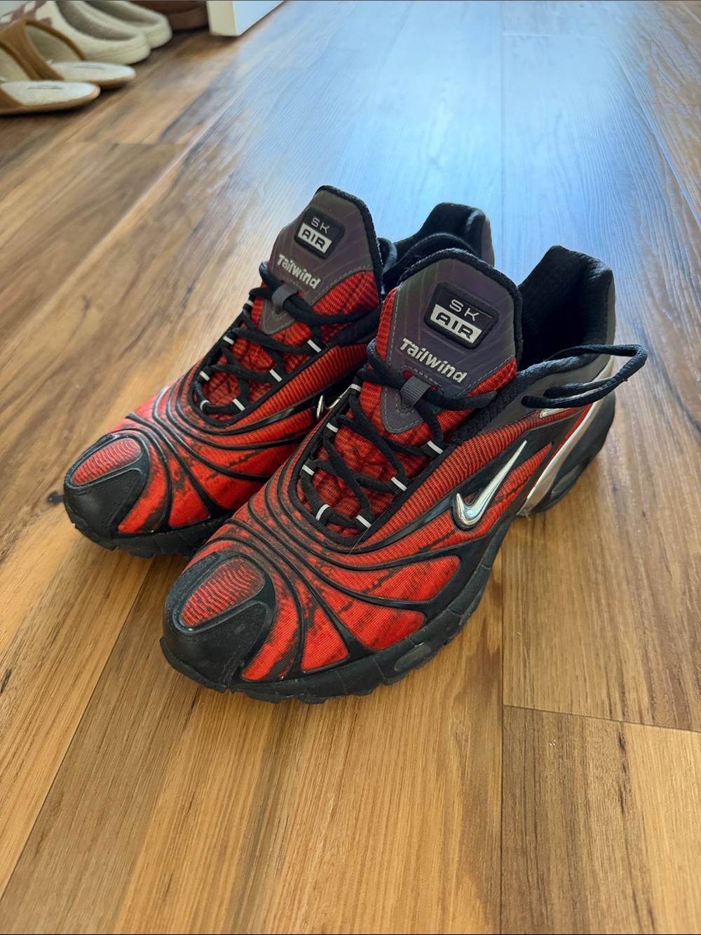 Nike Red and Black Tailwind SK Air Men's Running Shoes